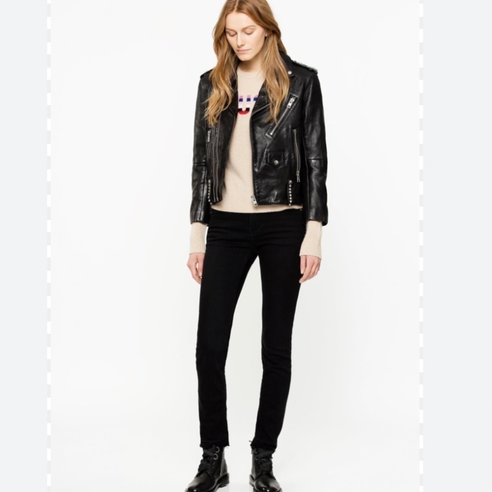 Zadig & Voltaire Eva Zip Detail Elk Jeans Size 26